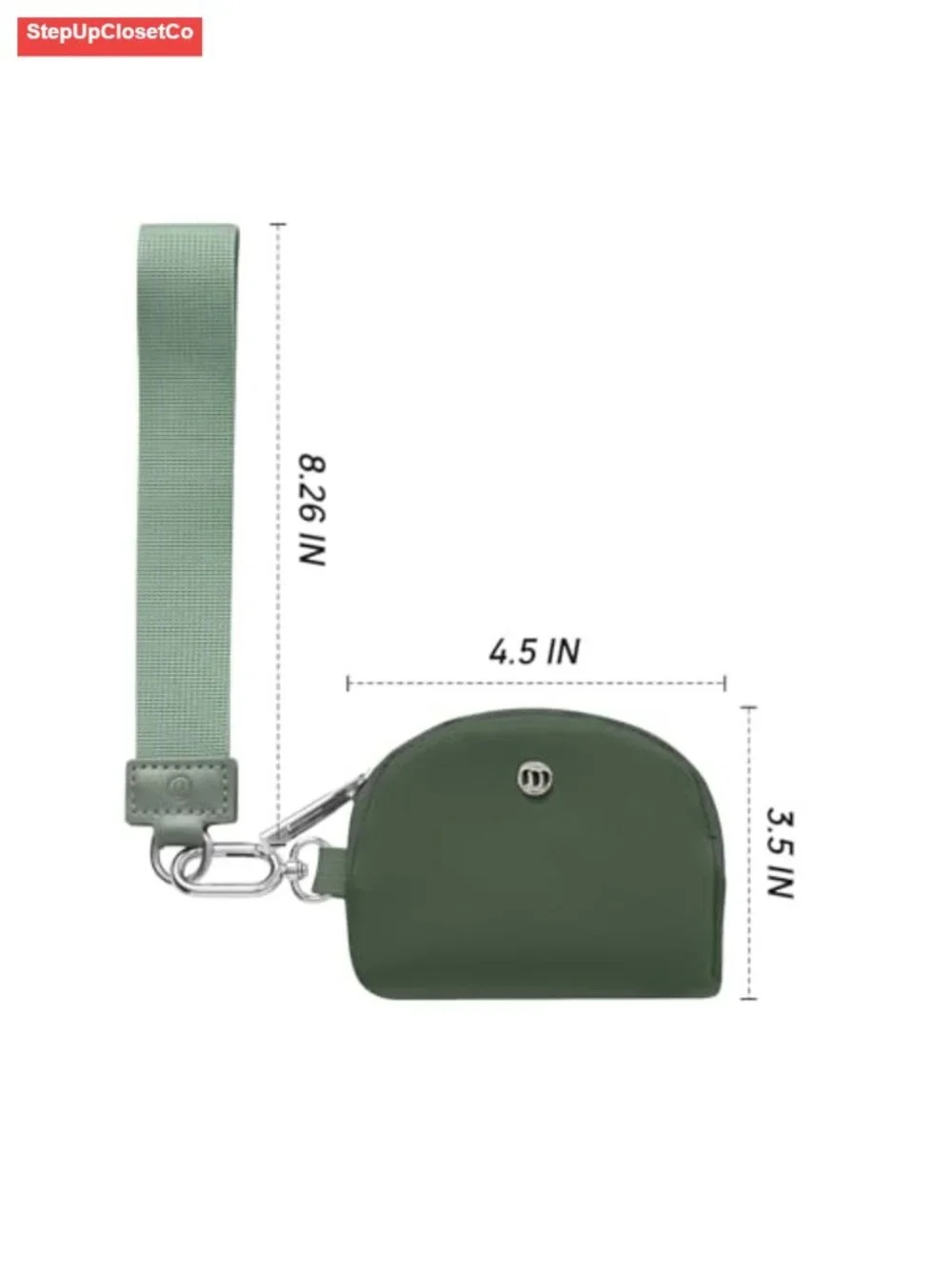 Mini Zip Around Wristlet Wallet with Detachable Pouch, Keychain Coin Purse for